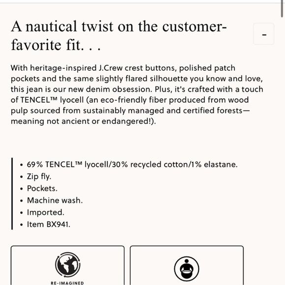 J.Crew Petite Sailor Denim Trouser - Picture 3 of 6